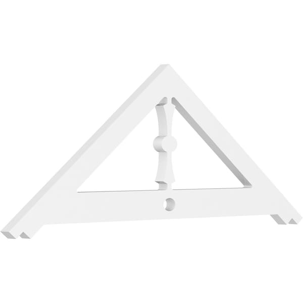 Ekena Millwork Pitch Artisan Architectural Grade PVC Gable Pediment, 36"W x 13 1/2"H x 1"P (9/12) GPP036X014X100ART - main